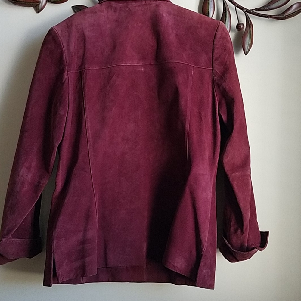Raspberry Suede Jacket - image 6
